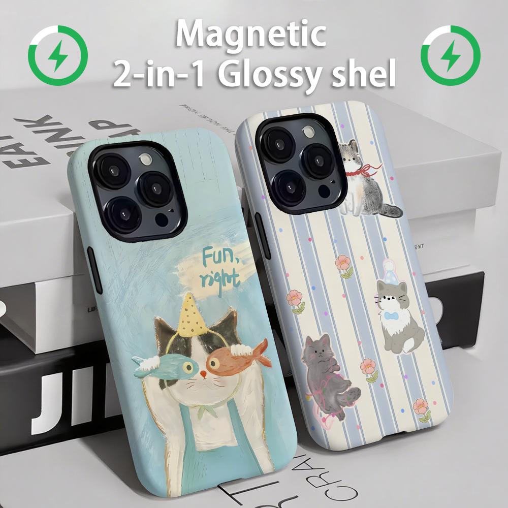 Phone Cases Iphone 12 - Cute cats and dogs Phone Case