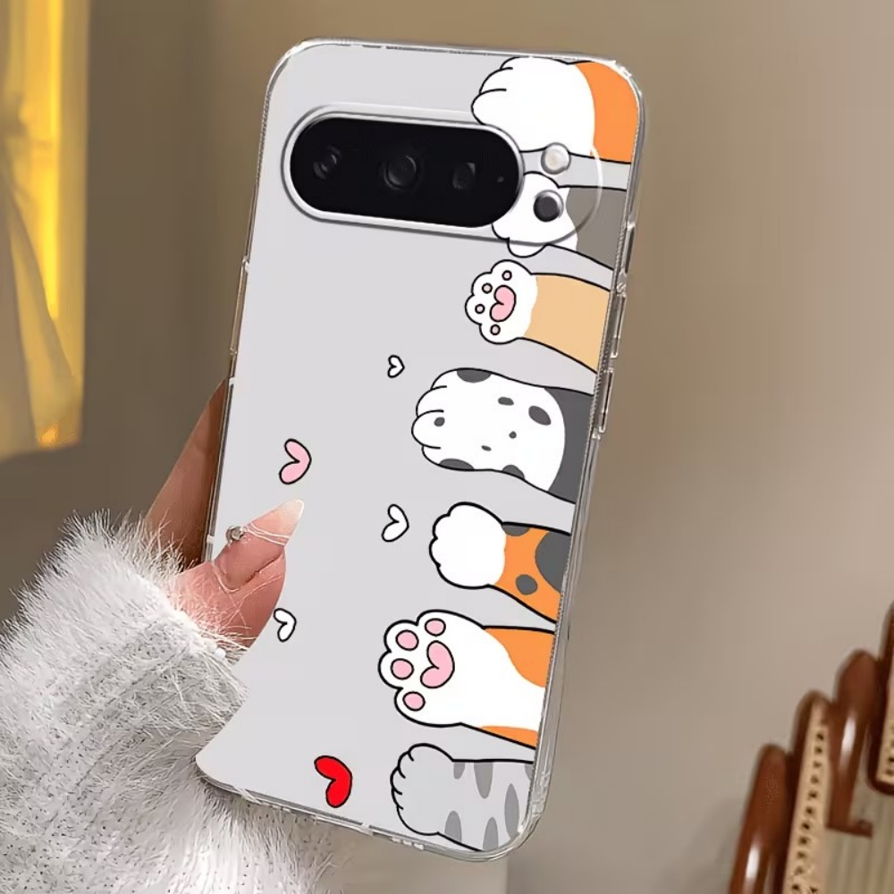 Cartoon Cat Paw Print Crystal  - Phone Cases Pixel 10 ulasan dan harga