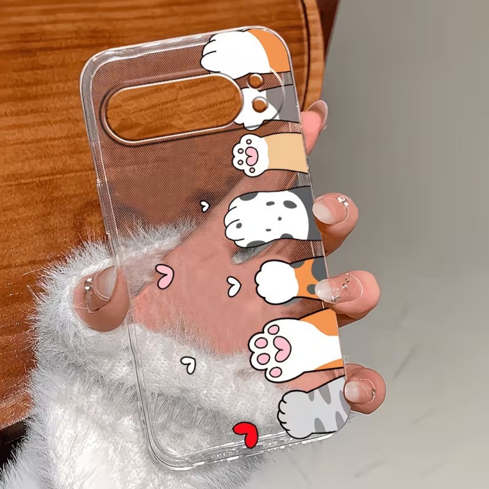 Cartoon Cat Paw Print Crystal  - Phone Cases Pixel 10 ulasan dan harga