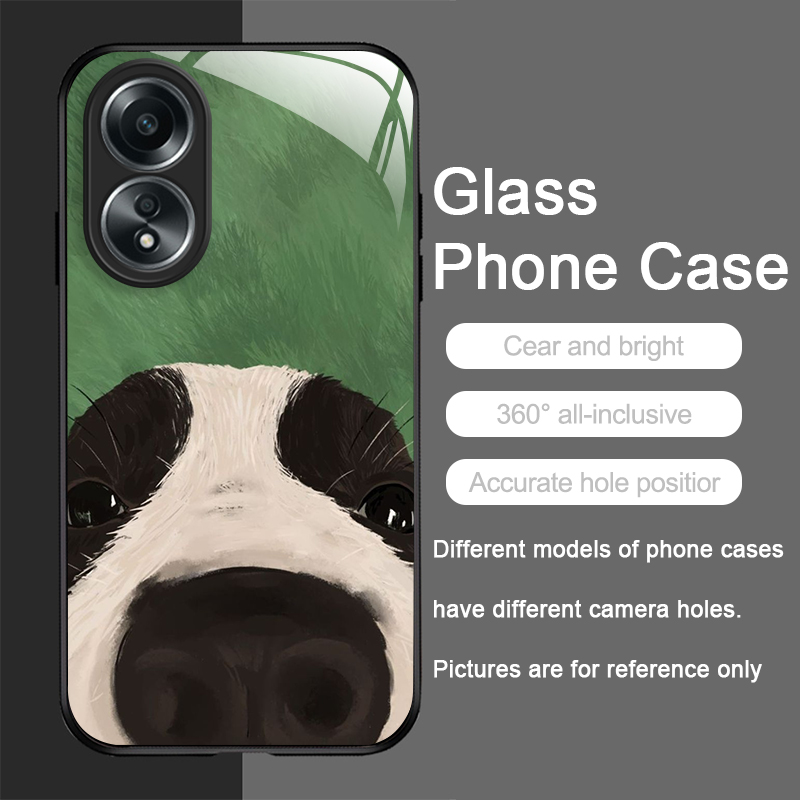 Oil Painting Yellow Dog Black  - Phone Cases Oppo ulasan dan harga