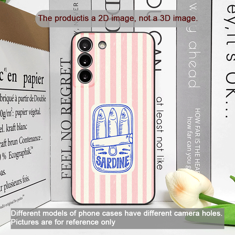 Cute Striped Pattern Sardines  - Phone Cases Oppo ulasan dan harga