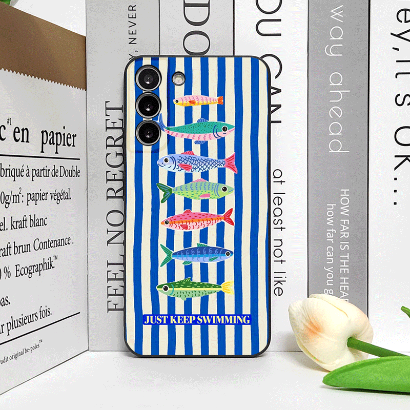 Cute Striped Pattern Sardines  - Phone Cases Oppo ulasan dan harga