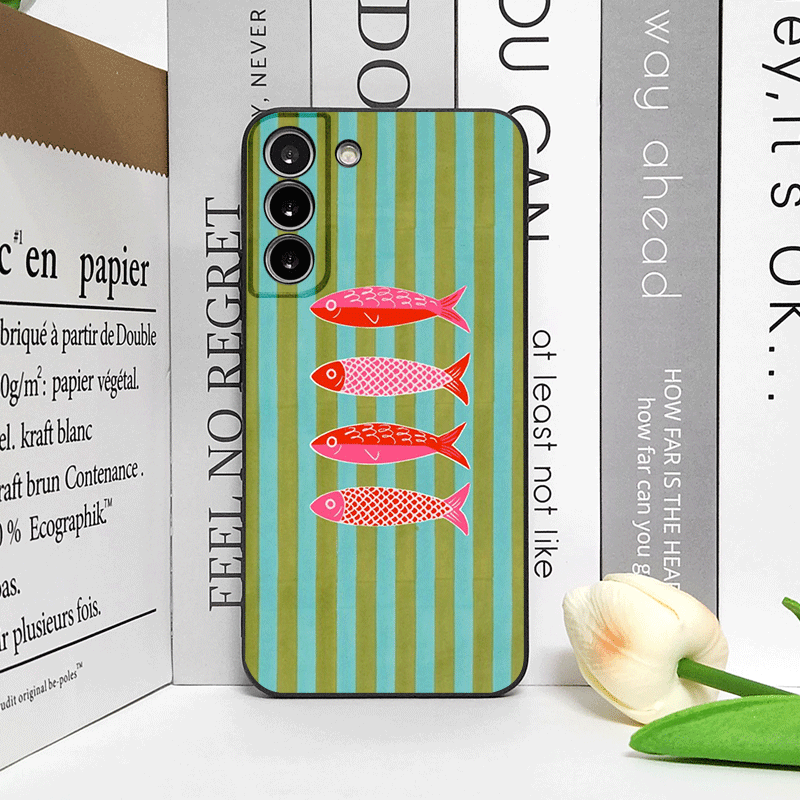 Cute Striped Pattern Sardines  - Phone Cases Oppo ulasan dan harga