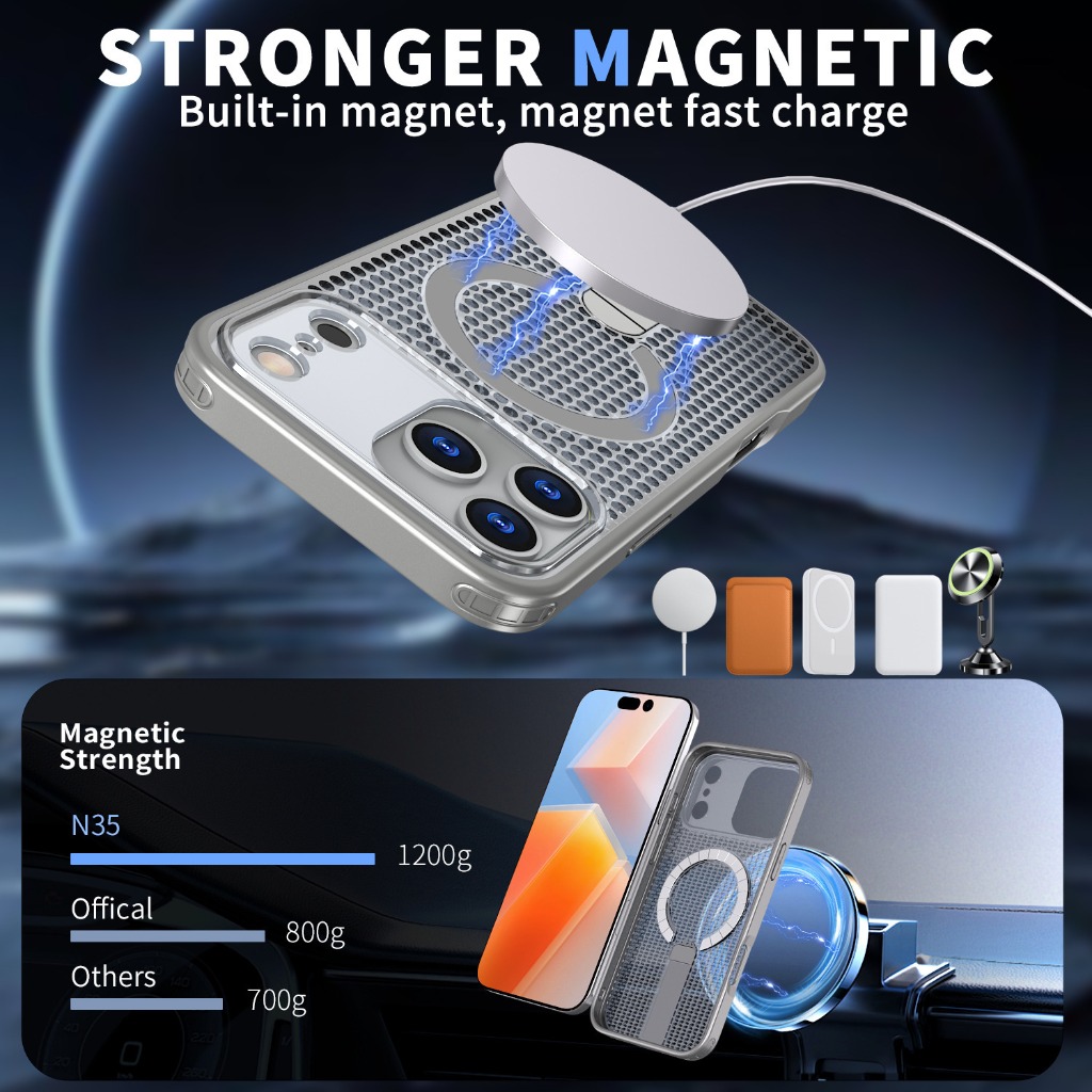 For Magsafe Magnetic Heat Diss - Heat Dissipation Case ulasan dan harga