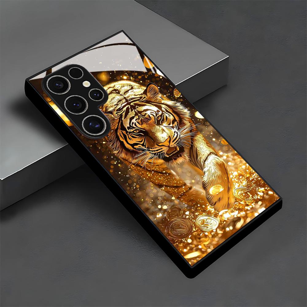 Tiger pattern glass Phone Case - Phone Cases Galaxy S24 ulasan dan harga