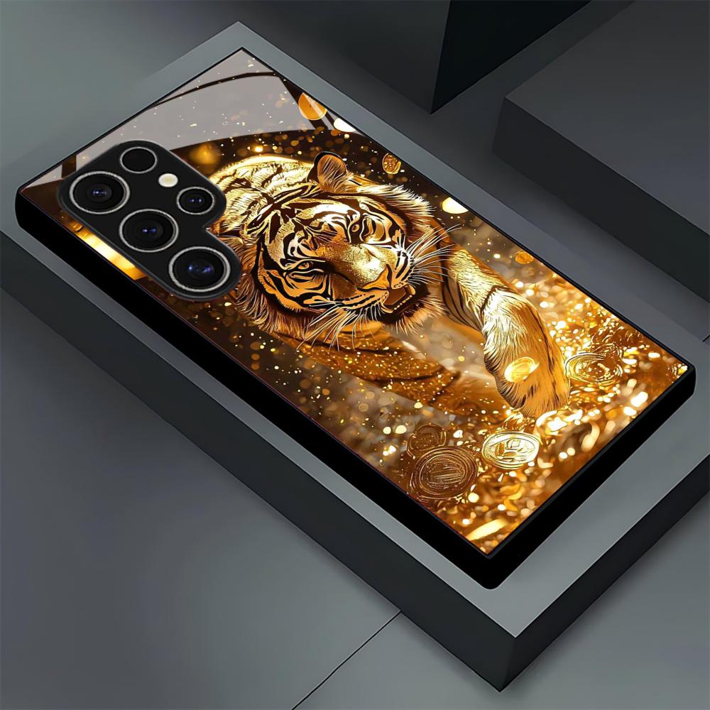 Tiger pattern glass Phone Case - Phone Cases Galaxy S24 ulasan dan harga