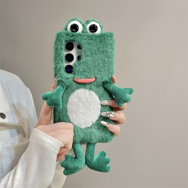 Plush Frog Phone Case, Cute Gr - Phone Cases Galaxy S24 ulasan dan harga