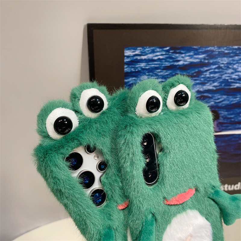 Plush Frog Phone Case, Cute Gr - Phone Cases Galaxy S24 ulasan dan harga